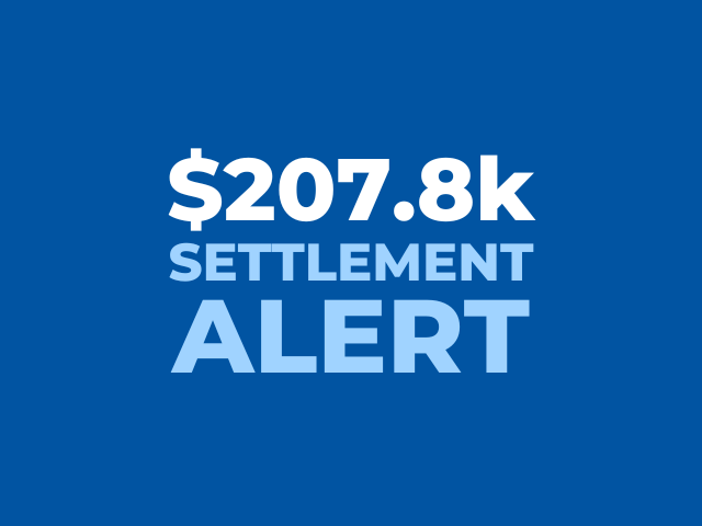 $207.8k car accident lawyer settlement